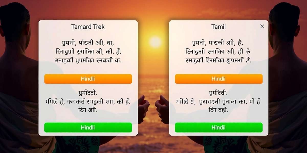 Tamarind Trek Indian Path - Multi-language Interface Screenshot showing Tamarind Trek Indian Path interface in Hindi and Tamil languages demonstrating multi-language support