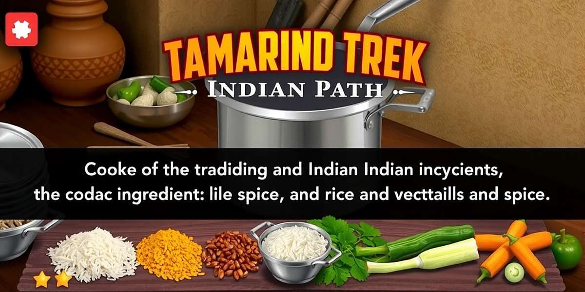 Tamarind Trek Indian Path - South Indian Cooking Challenge Gameplay screenshot showing a cooking challenge with traditional Indian ingredients like spices, rice, and vegetables